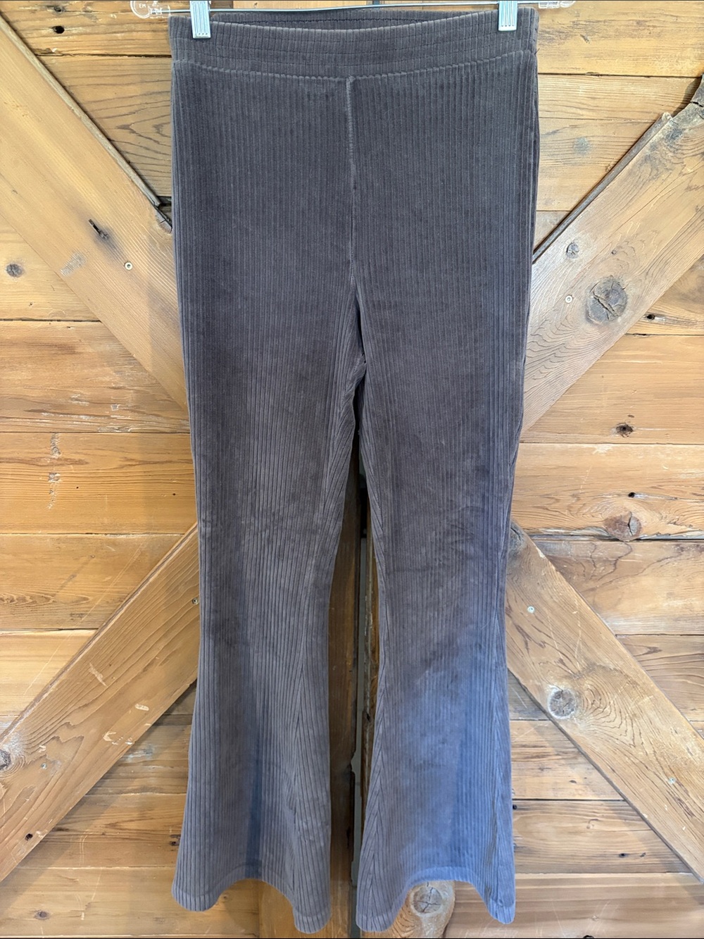 aerie Ribbed Velvet Pants in Charcoal